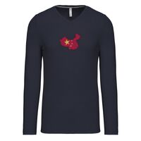 T-shirt col V manches longues de marque Kariban Vignette