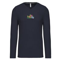 T-shirt col V manches longues de marque Kariban Vignette