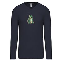 T-shirt col V manches longues de marque Kariban Vignette