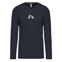 T-shirt col V manches longues de marque Kariban Vignette