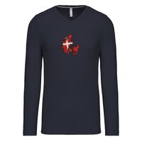 T-shirt col V manches longues de marque Kariban Vignette