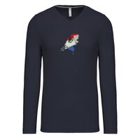 T-shirt col V manches longues de marque Kariban Vignette