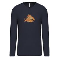 T-shirt col V manches longues de marque Kariban Vignette