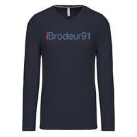 T-shirt col V manches longues de marque Kariban Vignette
