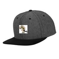 Chambray-suede snapback (6089CH) Vignette