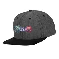 Chambray-suede snapback (6089CH) Vignette