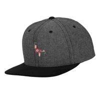 Chambray-suede snapback (6089CH) Vignette