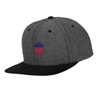 Chambray-suede snapback (6089CH) Vignette