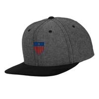 Chambray-suede snapback (6089CH) Vignette